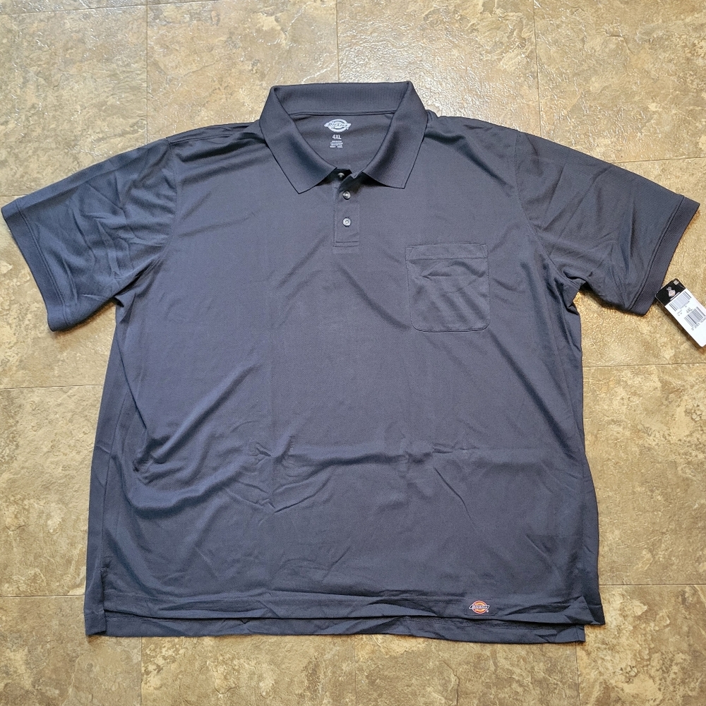 Dickies Industrial Performance Polo Shirt Mens 4XL Gray Short Sleeve Workwear